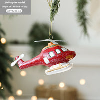 HKM-555987 Christmas Tree Decorations - Festive Painted Plastic Ornaments in Various Styles