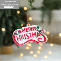 HKM-555987 Christmas Tree Decorations - Festive Painted Plastic Ornaments in Various Styles