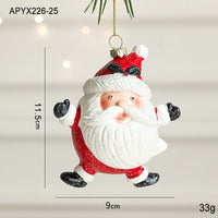 HKM-555987 Christmas Tree Decorations - Festive Painted Plastic Ornaments in Various Styles