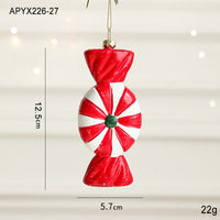 HKM-555987 Christmas Tree Decorations - Festive Painted Plastic Ornaments in Various Styles
