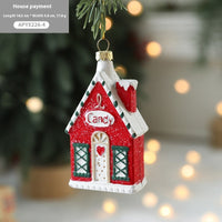 HKM-555987 Christmas Tree Decorations - Festive Painted Plastic Ornaments in Various Styles