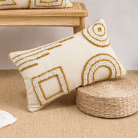 HKM-555987 Nordic Style Canvas Pillow Jacket - 30x50/45x45cm, Soft PP Cotton Filler