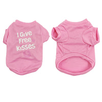 HKM-556115 Casual Cotton Dog T-Shirt in Blue, Black, Red, Purple, Rose, and Pink - Sizes XS to L