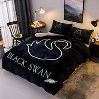 HKM-556179 Flannel Four-Piece Bedding Set in All-Crafted Velvet with French Velvet Printing