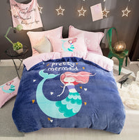 HKM-556179 Flannel Four-Piece Bedding Set in All-Crafted Velvet with French Velvet Printing