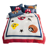 HKM-556179 Flannel Four-Piece Bedding Set in All-Crafted Velvet with French Velvet Printing