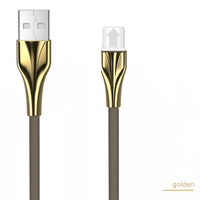 HKM-556243 Aluminum Alloy Braided Data Cable for Fast Charging - 1m Length, Compatible with Type-C, Micro USB, and Apple Devices