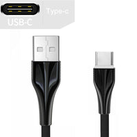 HKM-556243 Aluminum Alloy Braided Data Cable for Fast Charging - 1m Length, Compatible with Type-C, Micro USB, and Apple Devices