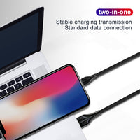HKM-556243 Aluminum Alloy Braided Data Cable for Fast Charging - 1m Length, Compatible with Type-C, Micro USB, and Apple Devices