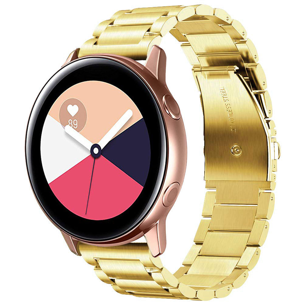 HKM-556371 Stainless Steel Three-Bead Watch Strap for Samsung Galaxy Watch Active - Multiple Colors Available