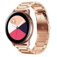 HKM-556371 Stainless Steel Three-Bead Watch Strap for Samsung Galaxy Watch Active - Multiple Colors Available
