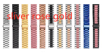 HKM-556371 Stainless Steel Three-Bead Watch Strap for Samsung Galaxy Watch Active - Multiple Colors Available