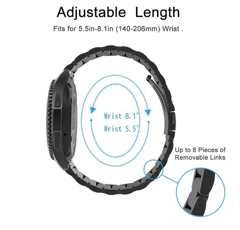 HKM-556371 Stainless Steel Three-Bead Watch Strap for Samsung Galaxy Watch Active - Multiple Colors Available