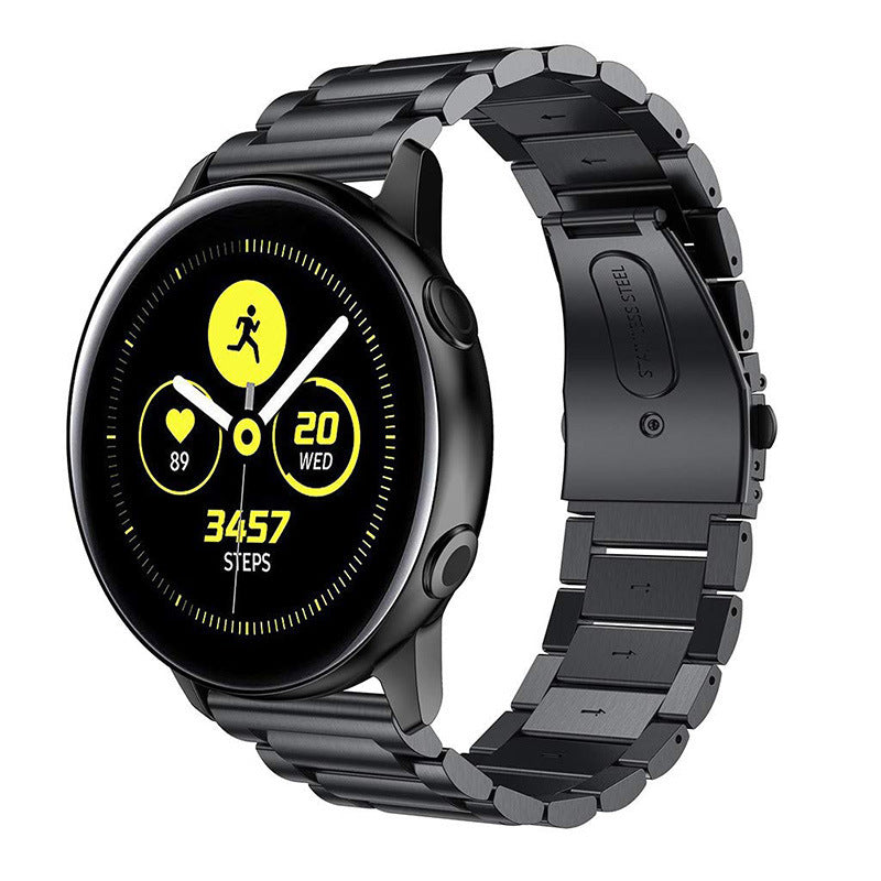 HKM-556371 Stainless Steel Three-Bead Watch Strap for Samsung Galaxy Watch Active - Multiple Colors Available