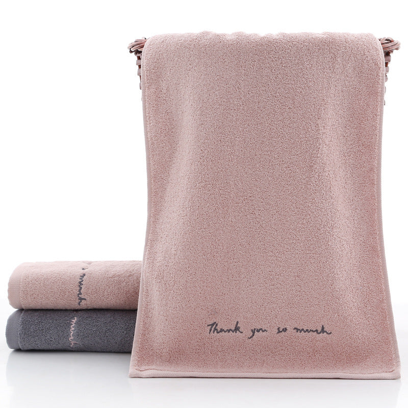 HKM-556435 Absorbent Cotton Face Wash Towel for Adults - Romantic Pink & Hazy Gray Options, 74x34 cm