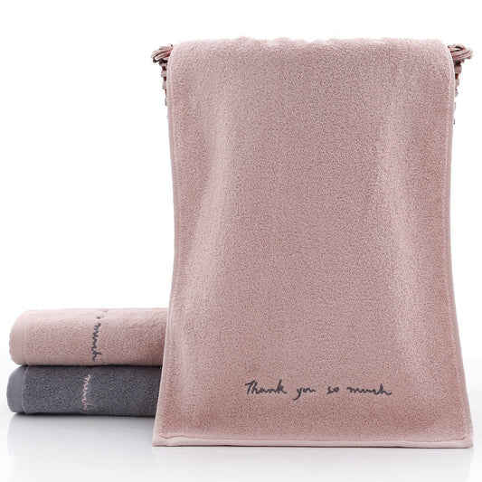HKM-556435 Absorbent Cotton Face Wash Towel for Adults - Romantic Pink & Hazy Gray Options, 74x34 cm