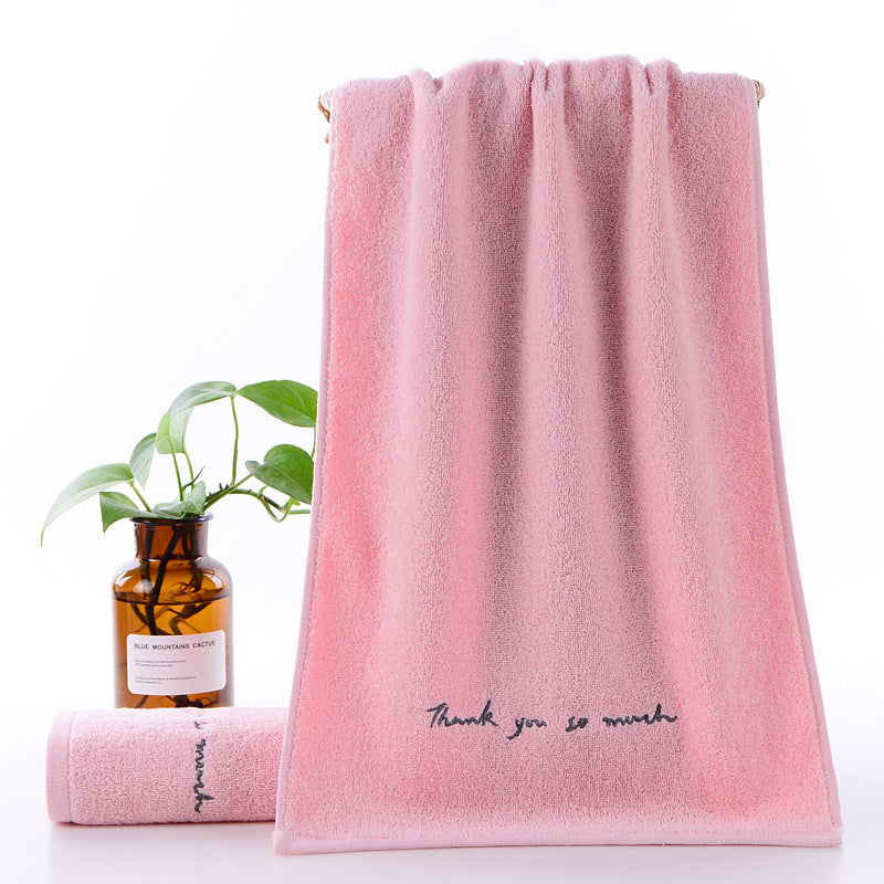 HKM-556435 Absorbent Cotton Face Wash Towel for Adults - Romantic Pink & Hazy Gray Options, 74x34 cm