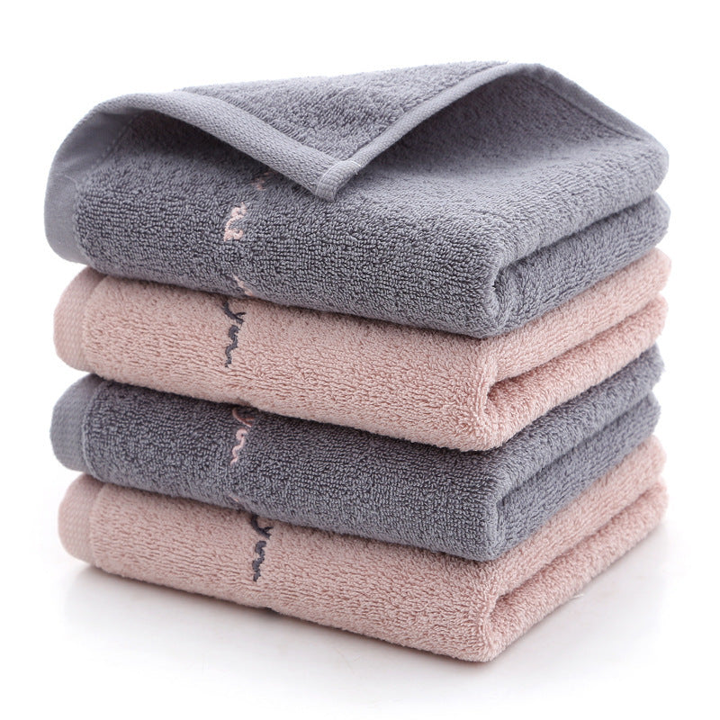 HKM-556435 Absorbent Cotton Face Wash Towel for Adults - Romantic Pink & Hazy Gray Options, 74x34 cm