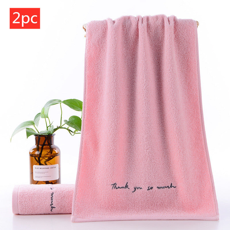 HKM-556435 Absorbent Cotton Face Wash Towel for Adults - Romantic Pink & Hazy Gray Options, 74x34 cm