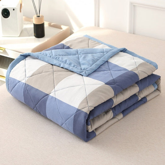 HKM-556691 Japanese Wash Cotton Air Conditioner Quilt - Multiple Sizes & Plaid Colors Available