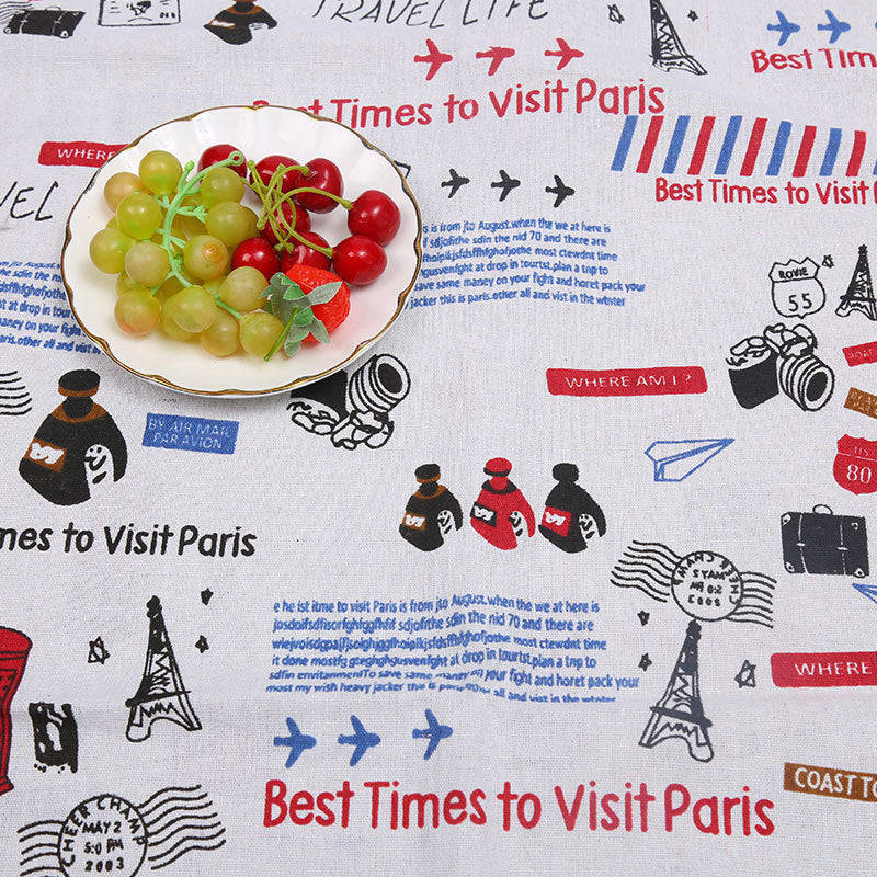 HKM-556691 Thickened Printed Cotton and Linen Storage Fabric for Home Décor and Accessories