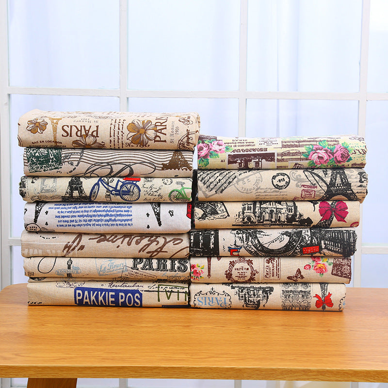 HKM-556691 Thickened Printed Cotton and Linen Storage Fabric for Home Décor and Accessories