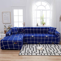 HKM-556755 Geometric Stretch Sofa Cover for Modular Furniture - All-Inclusive Polyester Fabric Set in Multiple Colors