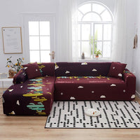 HKM-556755 Geometric Stretch Sofa Cover for Modular Furniture - All-Inclusive Polyester Fabric Set in Multiple Colors