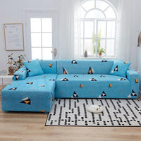 HKM-556755 Geometric Stretch Sofa Cover for Modular Furniture - All-Inclusive Polyester Fabric Set in Multiple Colors