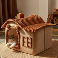 HKM-556819 Cozy Enclosed Cat Litter Box in Grey, Coffee, and Pink - Multiple Sizes Available