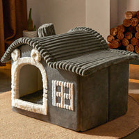 HKM-556819 Cozy Enclosed Cat Litter Box in Grey, Coffee, and Pink - Multiple Sizes Available