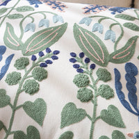 HKM-556819 Embroidered Green Fresh Tulip Pillow Cover for Sofa and Bed, 45cm x 45cm
