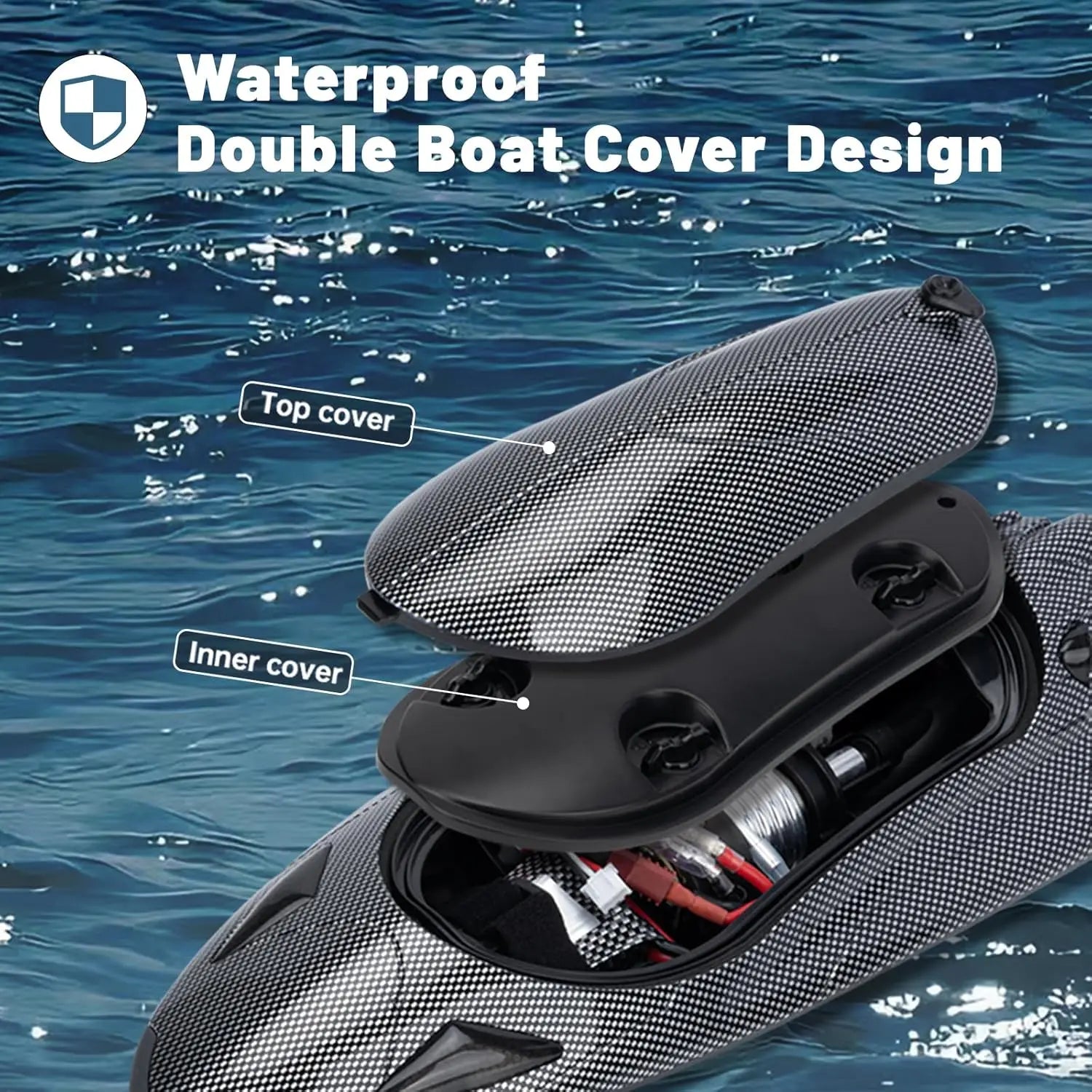 HKM-556819 High-Speed Brushless Remote Control Electric Boat, 25km/h, 4 Channels, Ready-to-Go