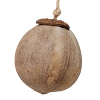 HKM-556947 Natural Coconut Shell Bird Nest for Parrots and Small Pets - Safe Climbing and Chewing Toy
