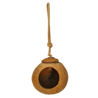 HKM-556947 Natural Coconut Shell Bird Nest for Parrots and Small Pets - Safe Climbing and Chewing Toy
