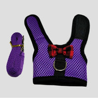 HKM-557203 Breathable Mesh Chest Harness with Traction Rope for Rabbits - Black, Red, Pink Options