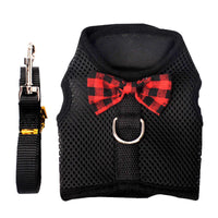 HKM-557203 Breathable Mesh Chest Harness with Traction Rope for Rabbits - Black, Red, Pink Options
