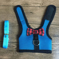 HKM-557203 Breathable Mesh Chest Harness with Traction Rope for Rabbits - Black, Red, Pink Options