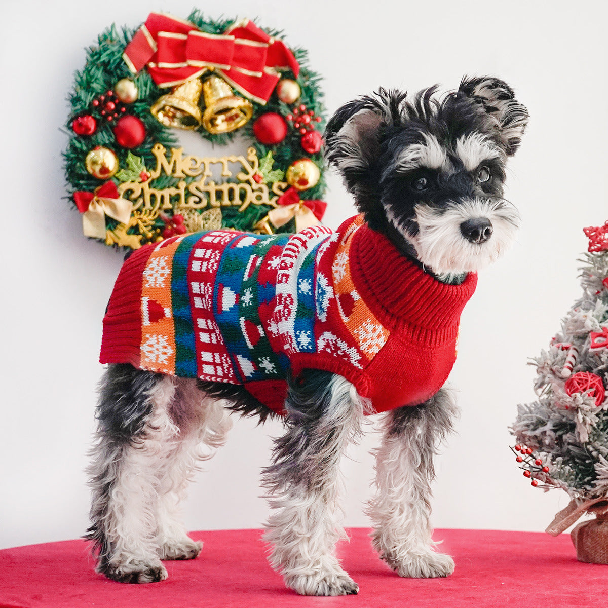 HKM-557267 Cozy Turtleneck Dog Sweater for Autumn and Winter in Wool, Sizes S to XXL
