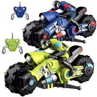 HKM-557267 Remote Control Drift Motorcycle, 1/10 Scale Electric Stunt Bike with 360° Rotation for Kids