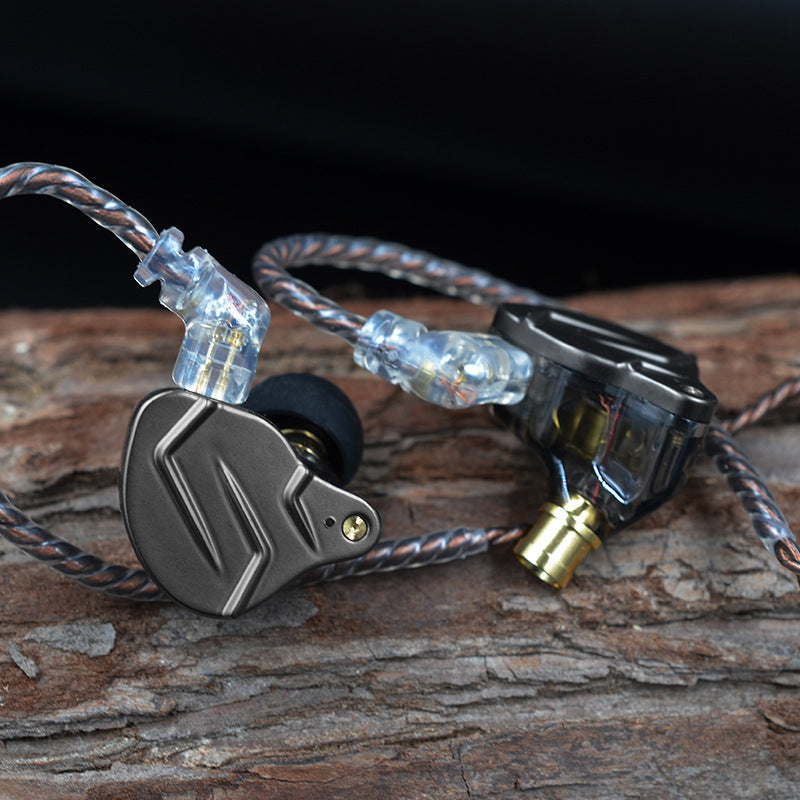 HKM-557395 High-Fidelity Metal In-Ear Headphones with Subwoofer and Ear-Wrap Design