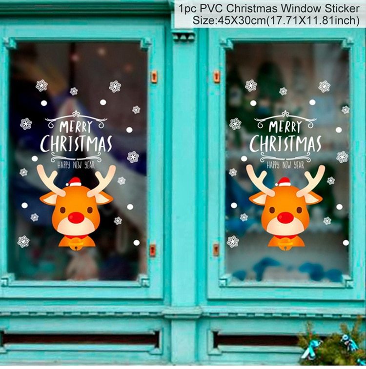 HKM-557459 Festive Christmas Window Stickers for Holiday Decorating