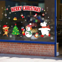HKM-557459 Festive Christmas Window Stickers for Holiday Decorating