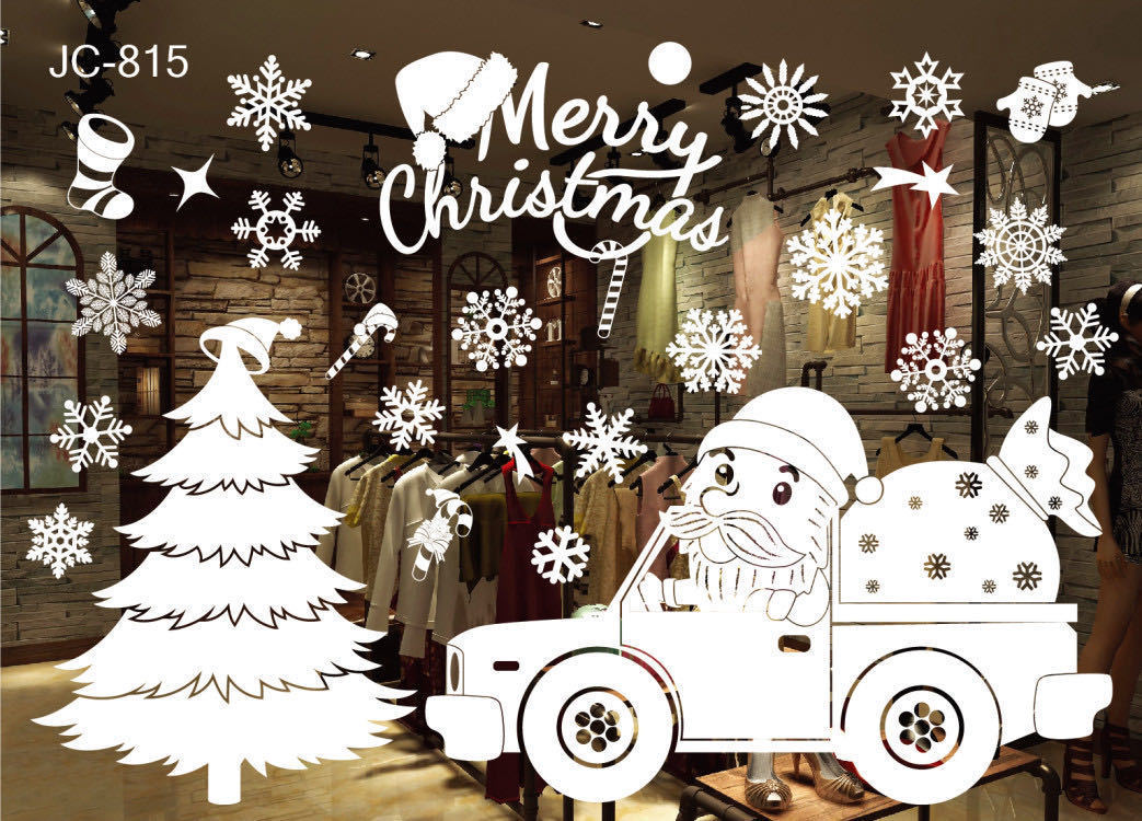 HKM-557459 Festive Christmas Window Stickers for Holiday Decorating