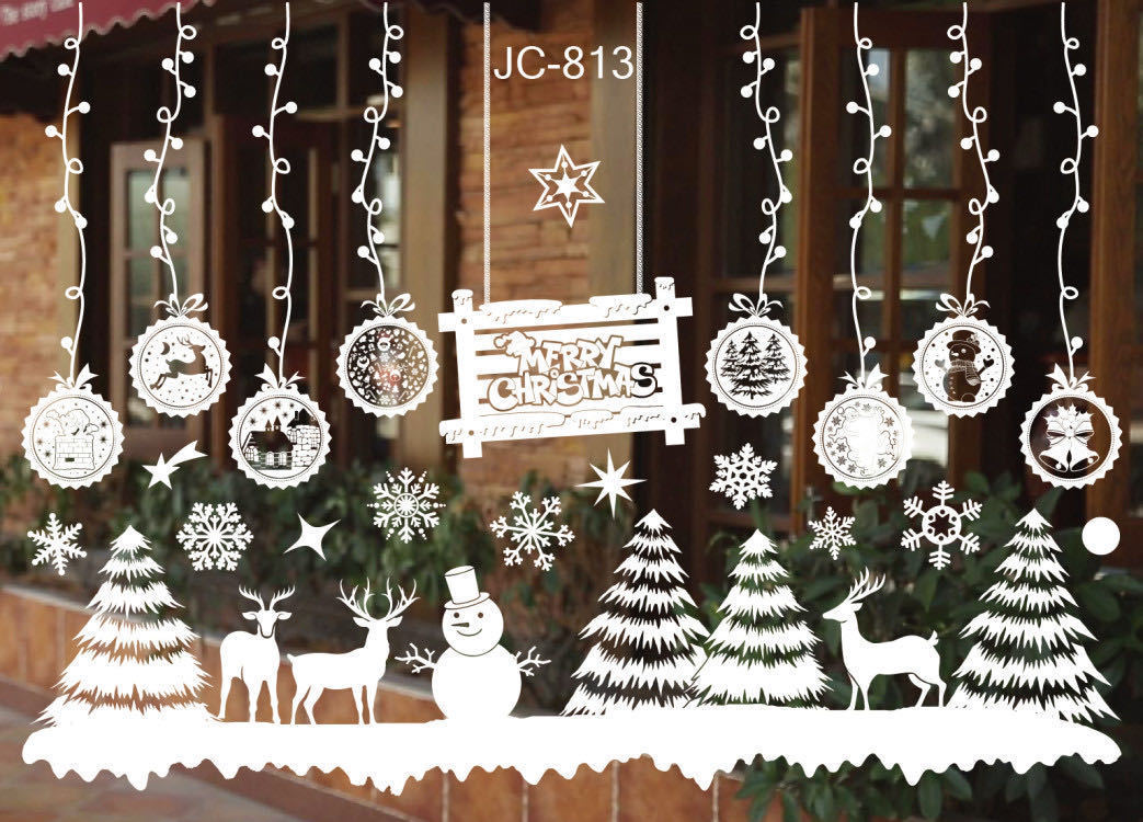 HKM-557459 Festive Christmas Window Stickers for Holiday Decorating