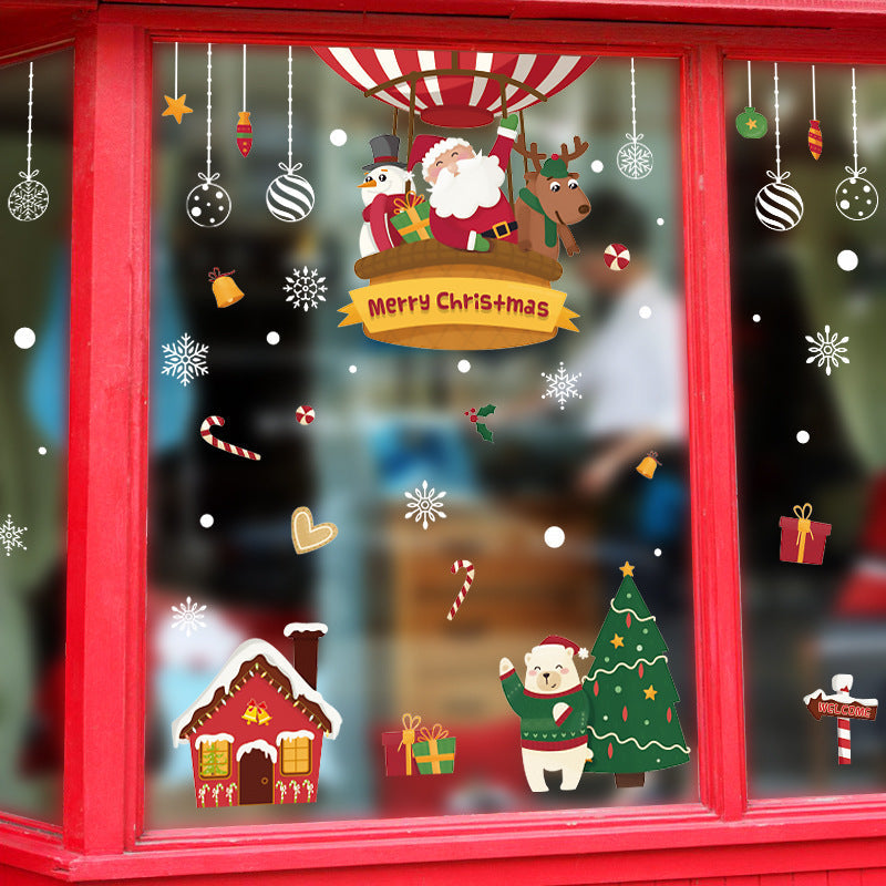 HKM-557459 Festive Christmas Window Stickers for Holiday Decorating
