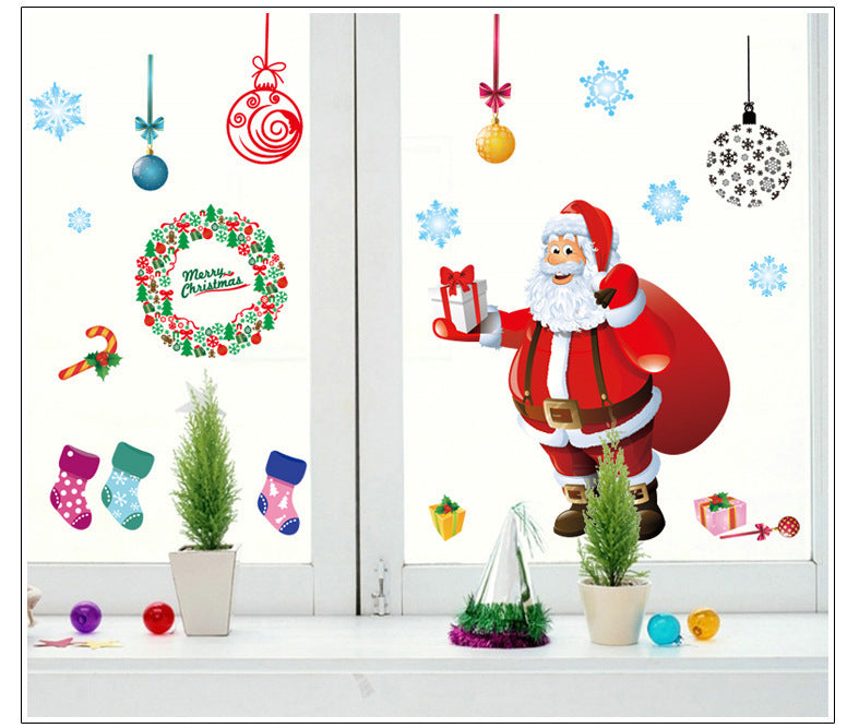 HKM-557459 Festive Christmas Window Stickers for Holiday Decorating