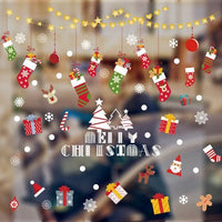 HKM-557459 Festive Christmas Window Stickers for Holiday Decorating