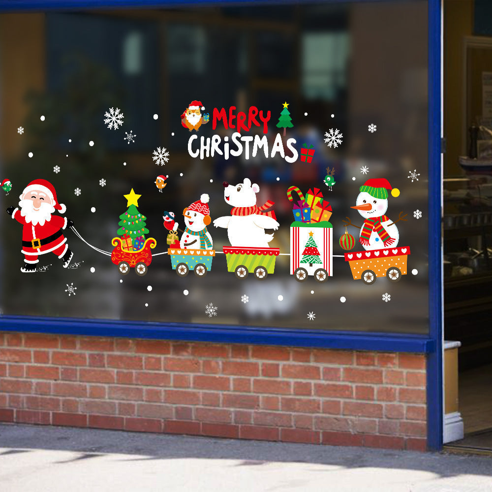 HKM-557459 Festive Christmas Window Stickers for Holiday Decorating