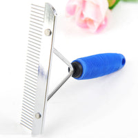 HKM-557779 Pet Nail Rake Comb with Rubber Handle and Needle Design for Grooming